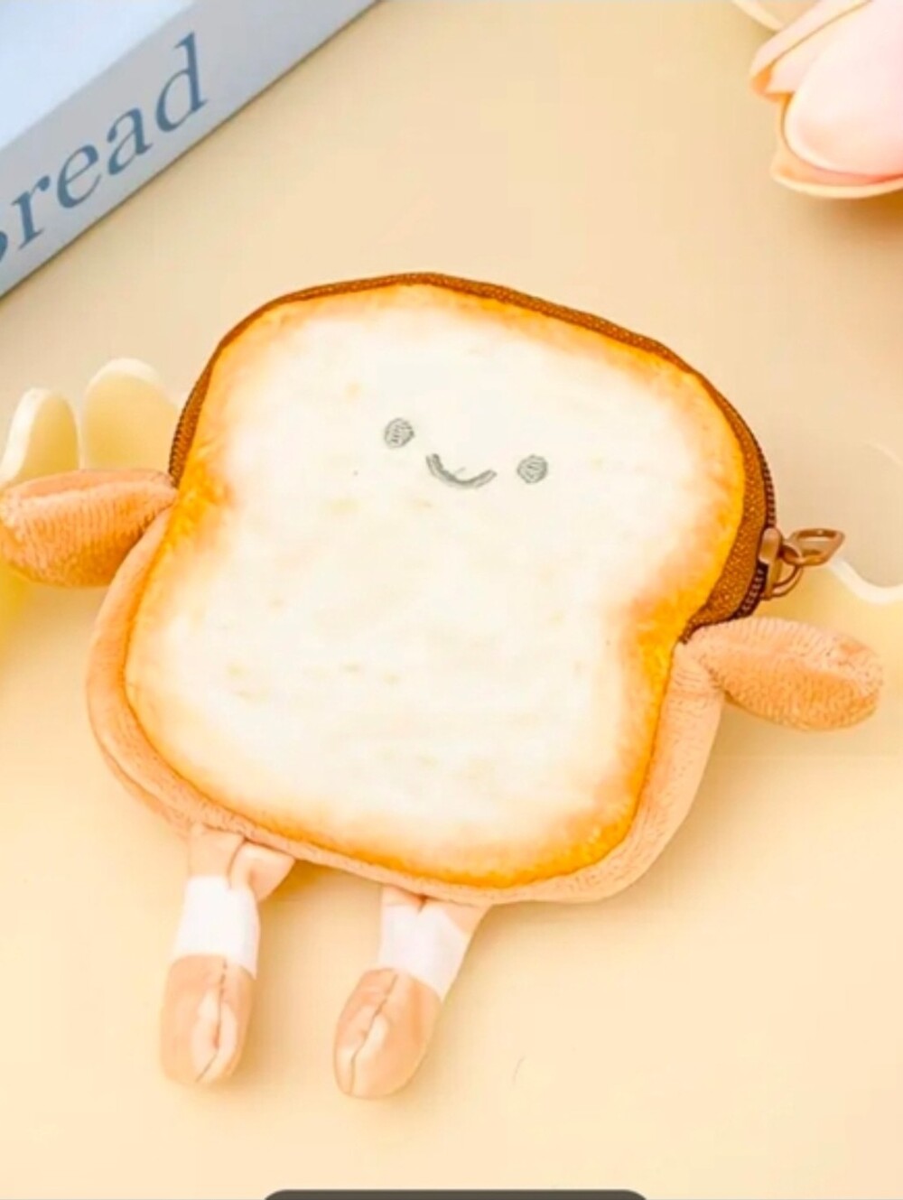 NWT! Cartoon Small Bread Lightweight Coin Purse NEW